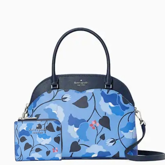 Kate Spade Payton Dome Satchel & Wallet Set in Cornflower Blue - Picture 7 of 11